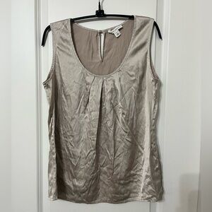 Banana Republic Gold Pleated Tank Top